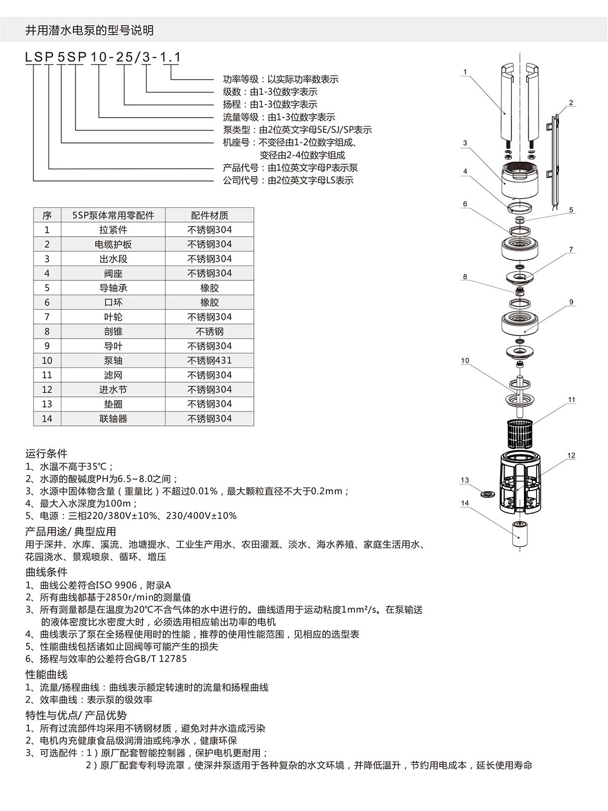 5SP系列深井潛水泵